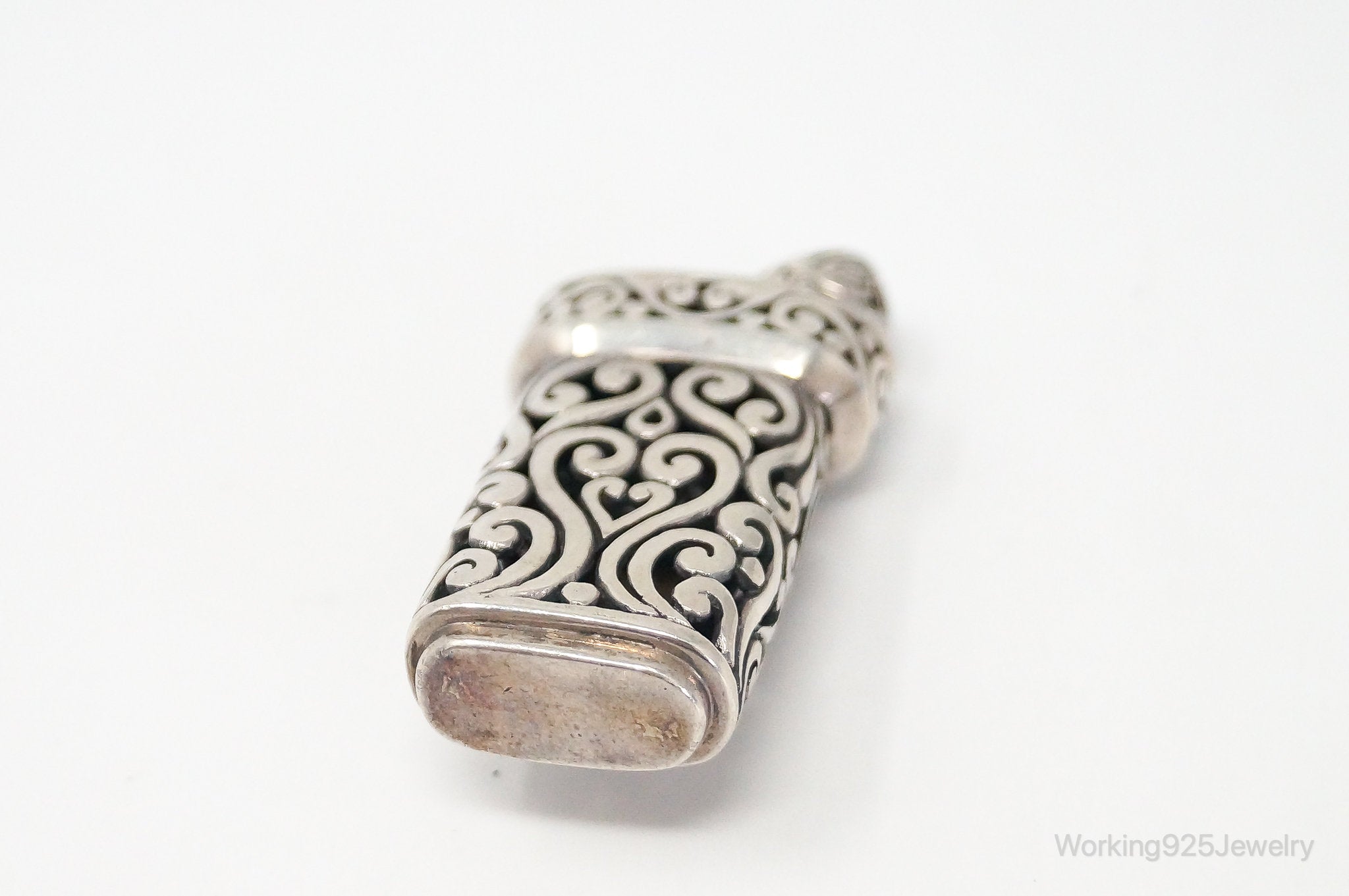 Vintage Large Mother Of Pearl Bali Inspired Sterling Silver Pendant | Jewelry > Necklaces > Pendants | Wiccan Center