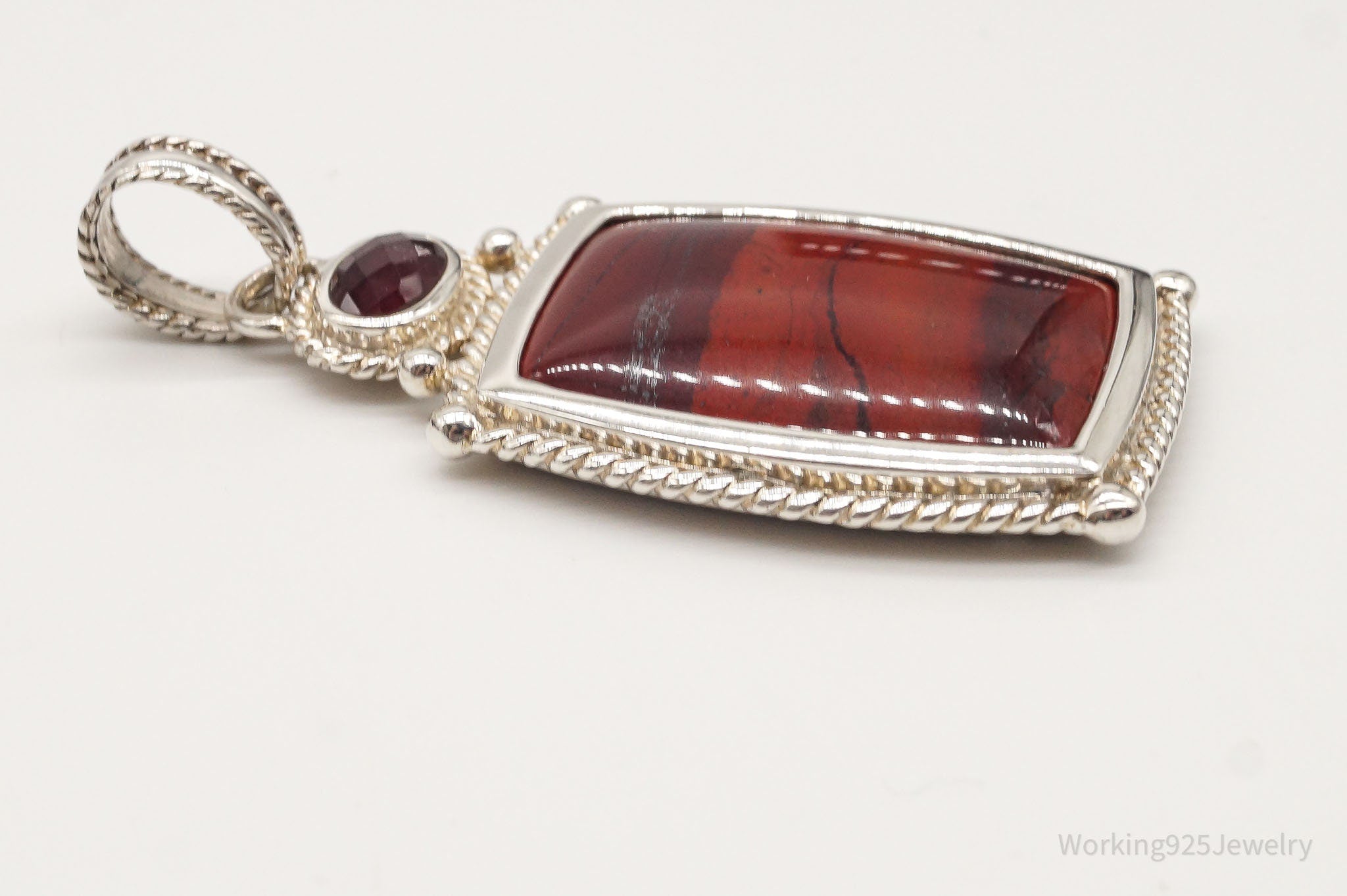 Large Designer Whitney Kelly Red Jasper Garnet Sterling Silver Pendant | Jewelry > Necklaces > Pendants | Wiccan Center