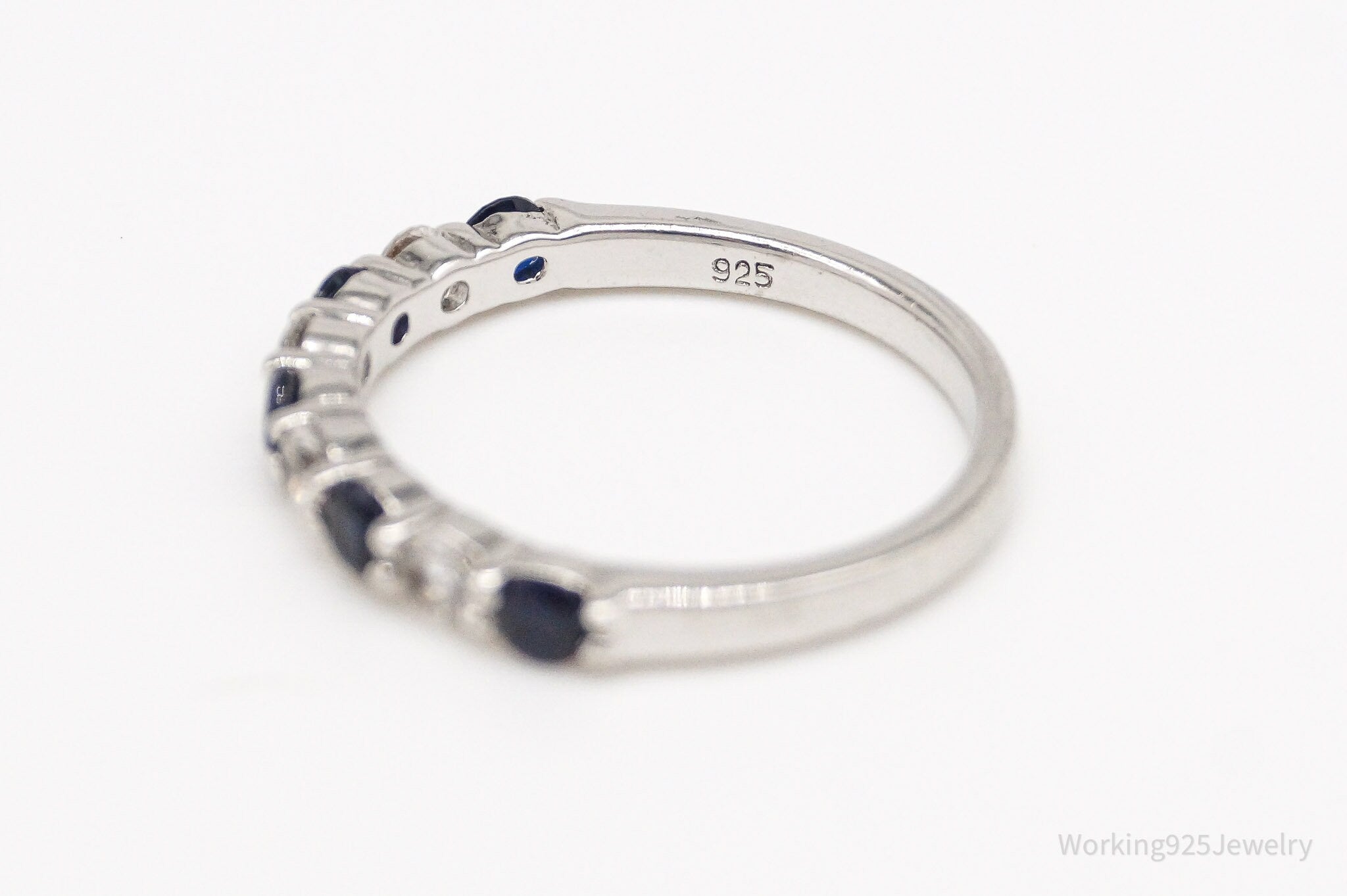 Vintage SAI Lab Sapphire Cubic Zirconia Sterling Silver Ring - Size 6.75 | Jewelry > Rings | Wiccan Center