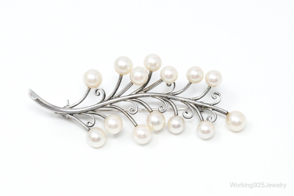 Antique K.T. Pearl Branch Sterling Silver Brooch Pin | Jewelry > Brooches, Pins & Clips | Wiccan Center
