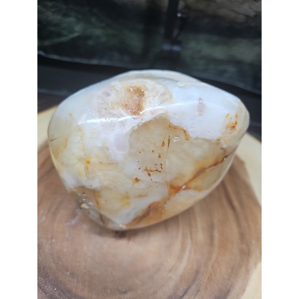 Natural 4.71lb Agate Carnelian Quartz Crystal Geode | Geodes & Clusters | Wiccan Center