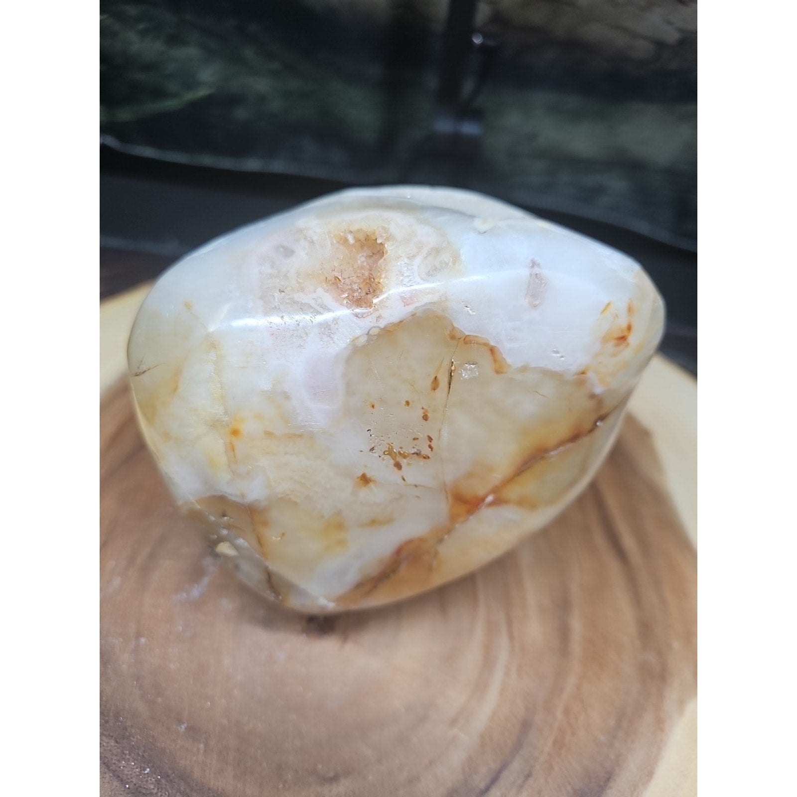 Natural 4.71lb Agate Carnelian Quartz Crystal Geode | Geodes & Clusters | Wiccan Center