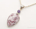 Vintage Designer TGGC Lepidolite Amethyst Sterling Silver Necklace | Jewelry > Necklaces > Pendants | Wiccan Center