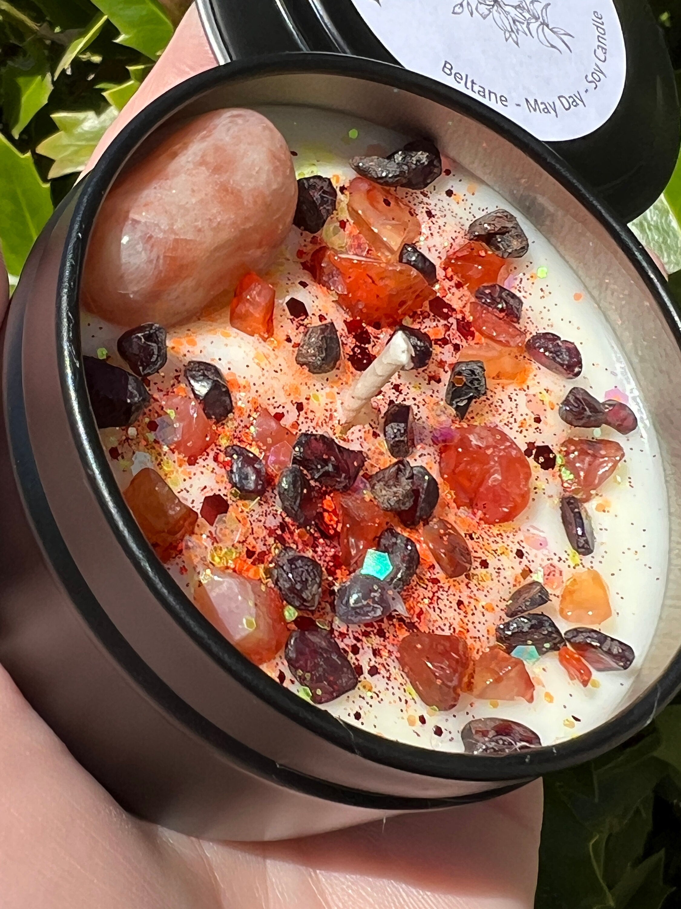 Beltane May Day Fire Festival Candle | Herbal Intention Pagan Sabbat Ritual Altar Tool Crystal Stone Scented Soy Gift Celtic Irish Beltaine | | Wiccan Center