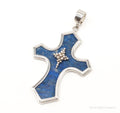 Designer Whitney Kelly Large Lapis Lazuli Cross Sterling Silver Pendant | Jewelry > Necklaces > Pendants | Wiccan Center