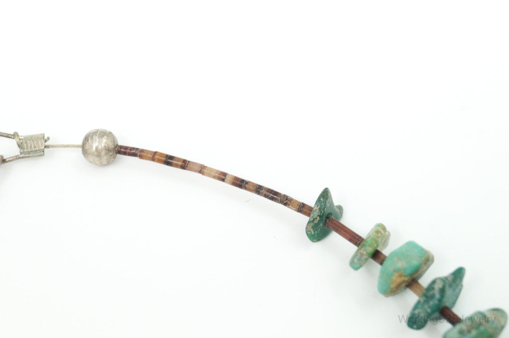 Vintage Native American Turquoise Porcupine Quill Sterling Silver Necklace | Jewelry > Necklaces > Pendants | Wiccan Center
