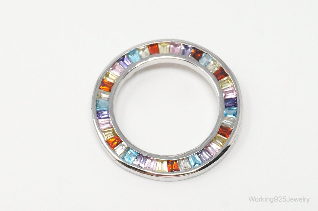 Vintage Multi Gem Sterling Silver Necklace Pendant | Jewelry > Necklaces > Pendants | Wiccan Center