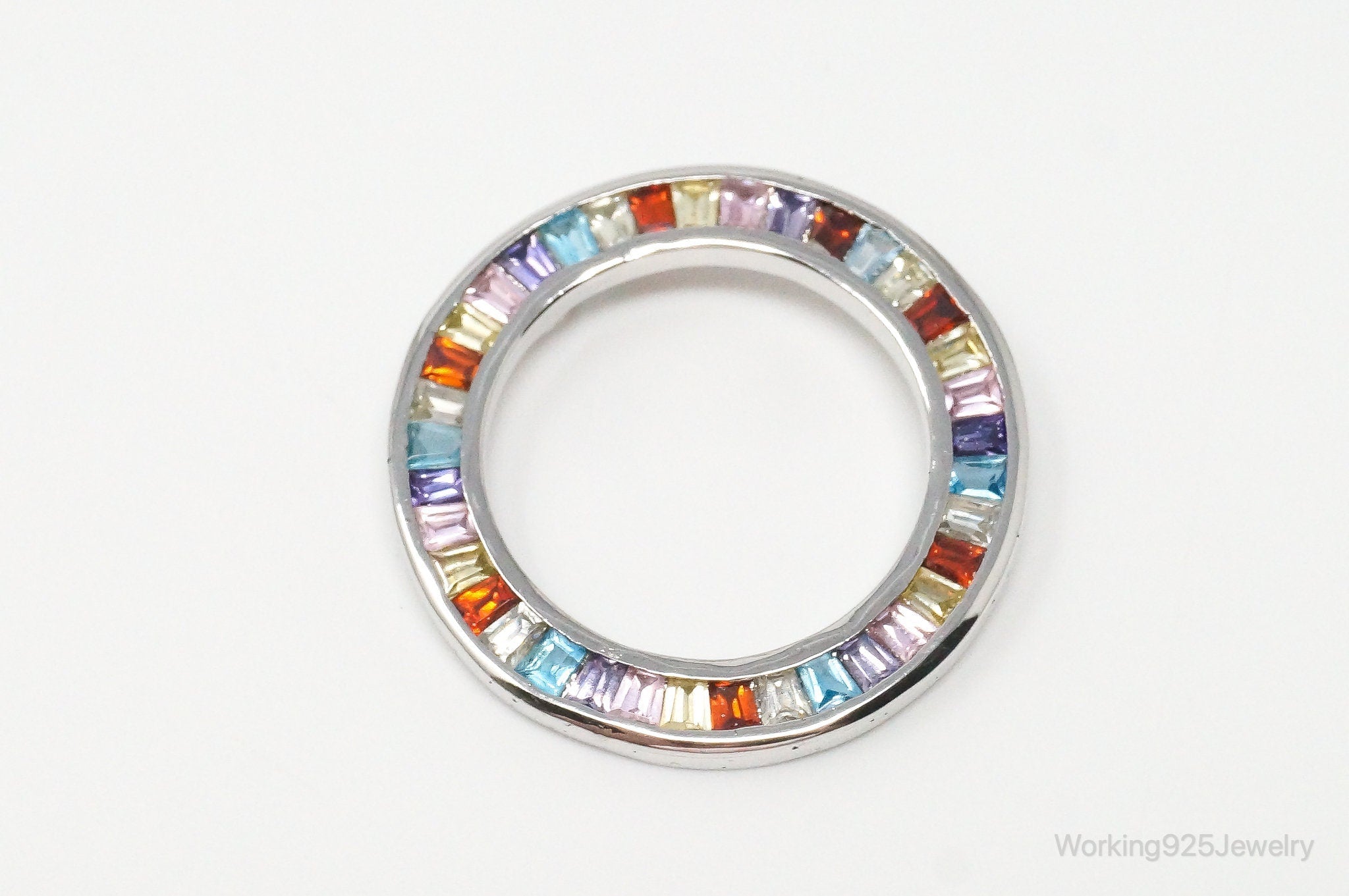 Vintage Multi Gem Sterling Silver Necklace Pendant | Jewelry > Necklaces > Pendants | Wiccan Center