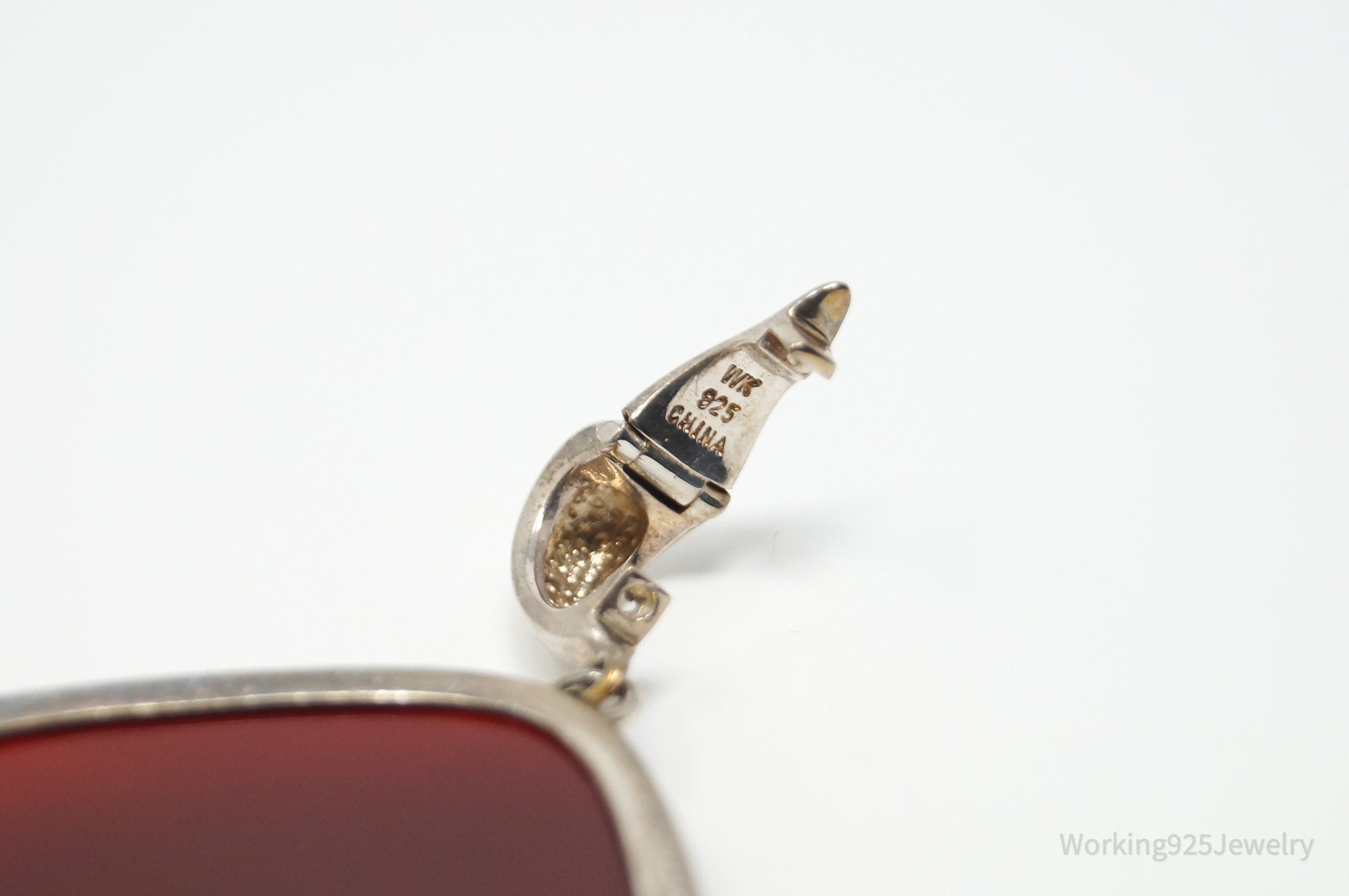 Vintage Designer Whitney Kelly Large Carnelian Sterling Silver Necklace Pendant | Jewelry > Necklaces > Pendants | Wiccan Center