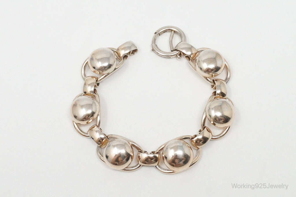 Vintage Designer Napier Modern Large Links Gold Tone Sterling Silver Bracelet | Jewelry > Bracelets | Wiccan Center
