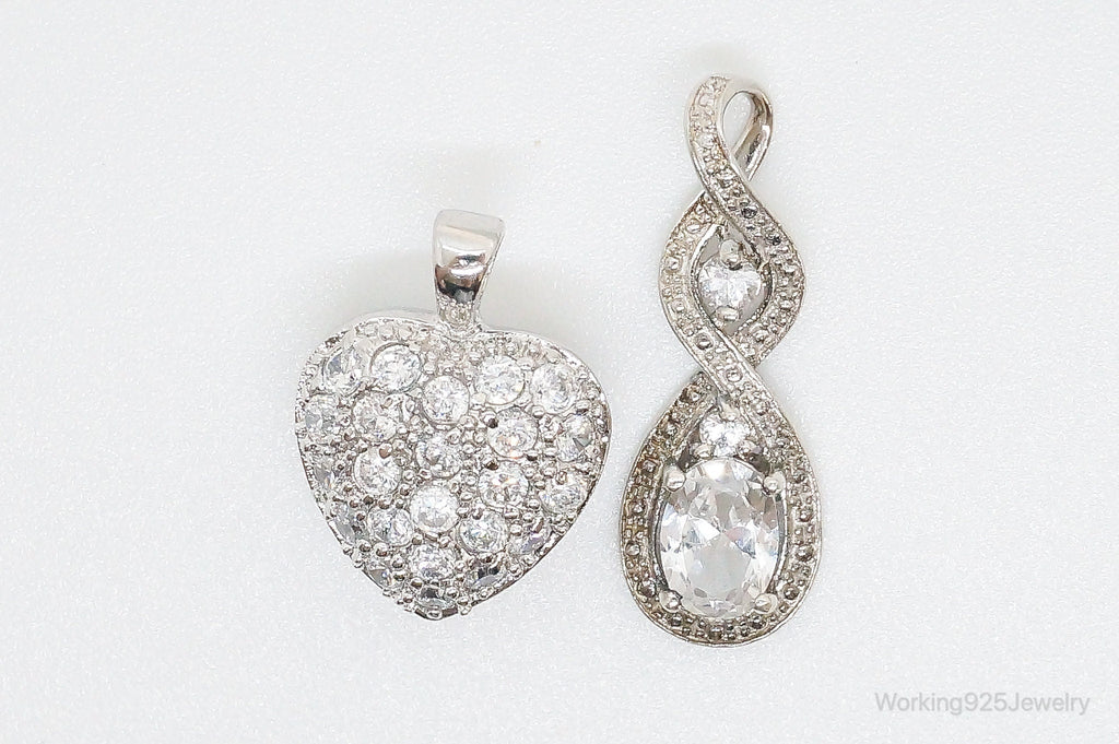 Vintage Cubic Zirconia Sterling Silver Necklace Pendants | Jewelry > Necklaces > Pendants | Wiccan Center