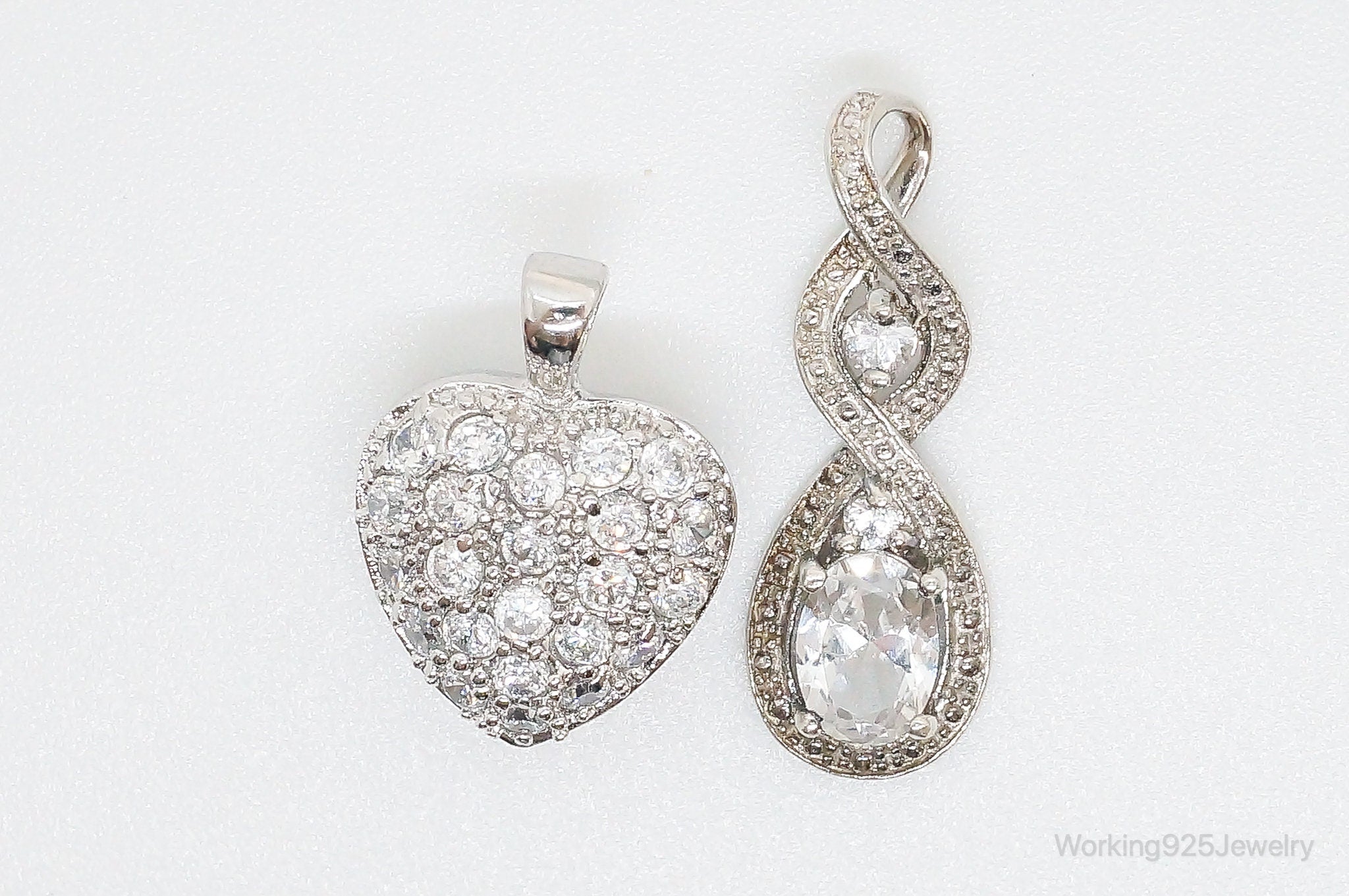 Vintage Cubic Zirconia Sterling Silver Necklace Pendants | Jewelry > Necklaces > Pendants | Wiccan Center