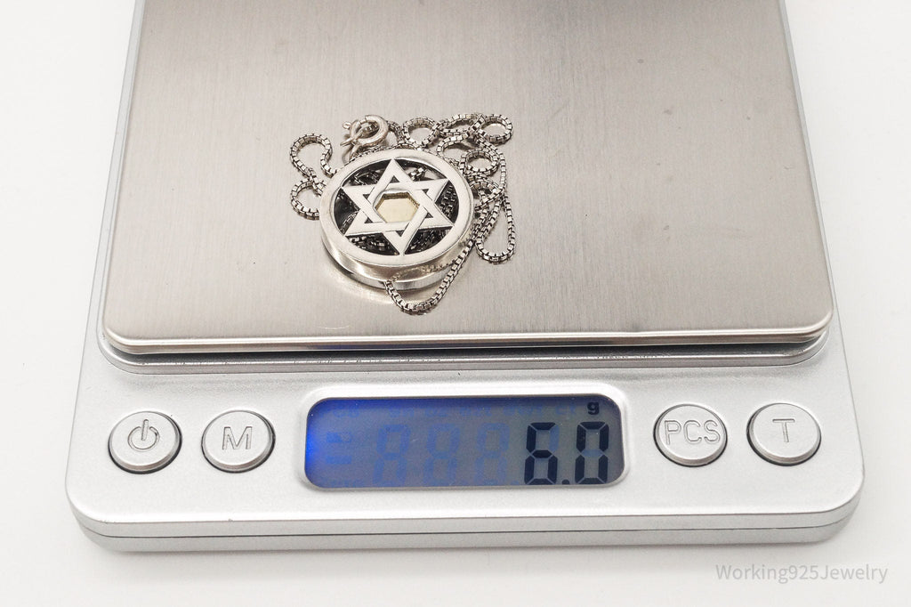 Vintage Star Of David Brass Copper Sterling Silver Necklace | Jewelry > Necklaces > Pendants | Wiccan Center