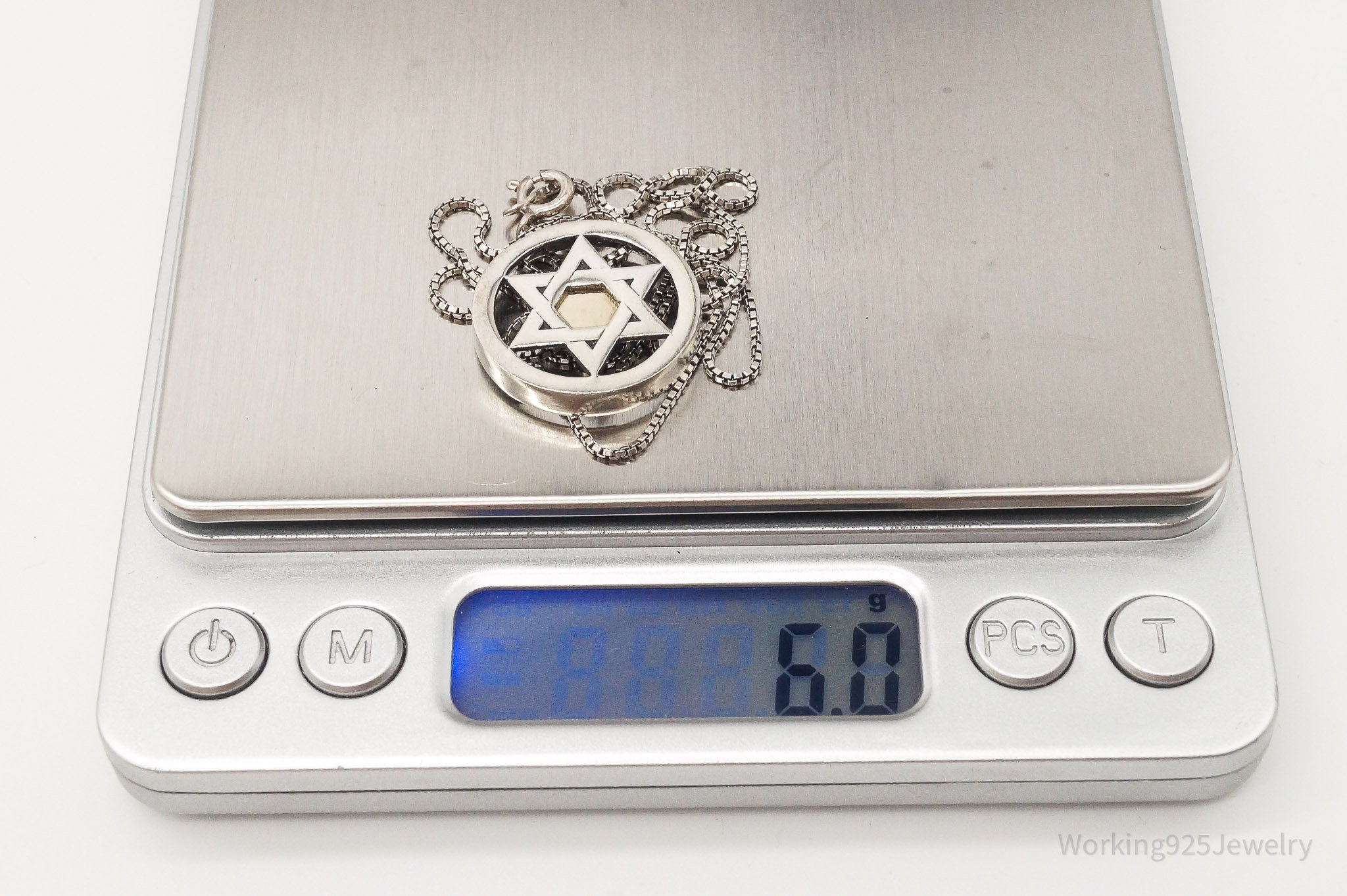 Vintage Star Of David Brass Copper Sterling Silver Necklace | Jewelry > Necklaces > Pendants | Wiccan Center