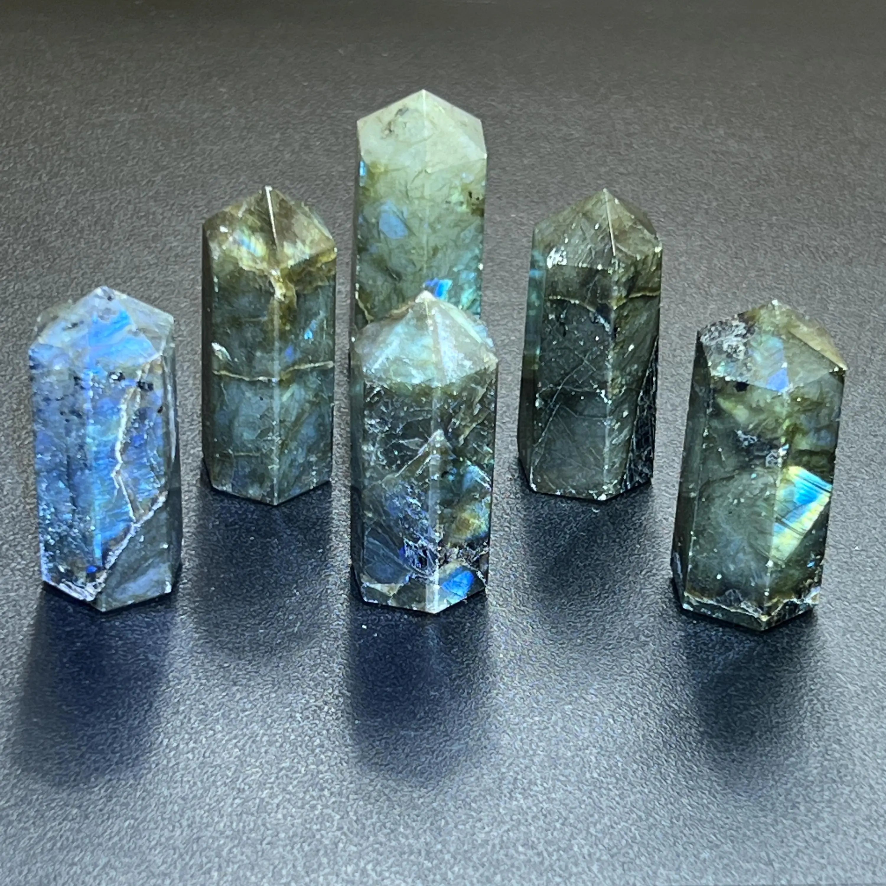 Labradorite Crystal Point Tower Obelisk Carving Wholesale | Home & Living > Home Decor > Home Accents > Rocks & Geodes | Wiccan Center
