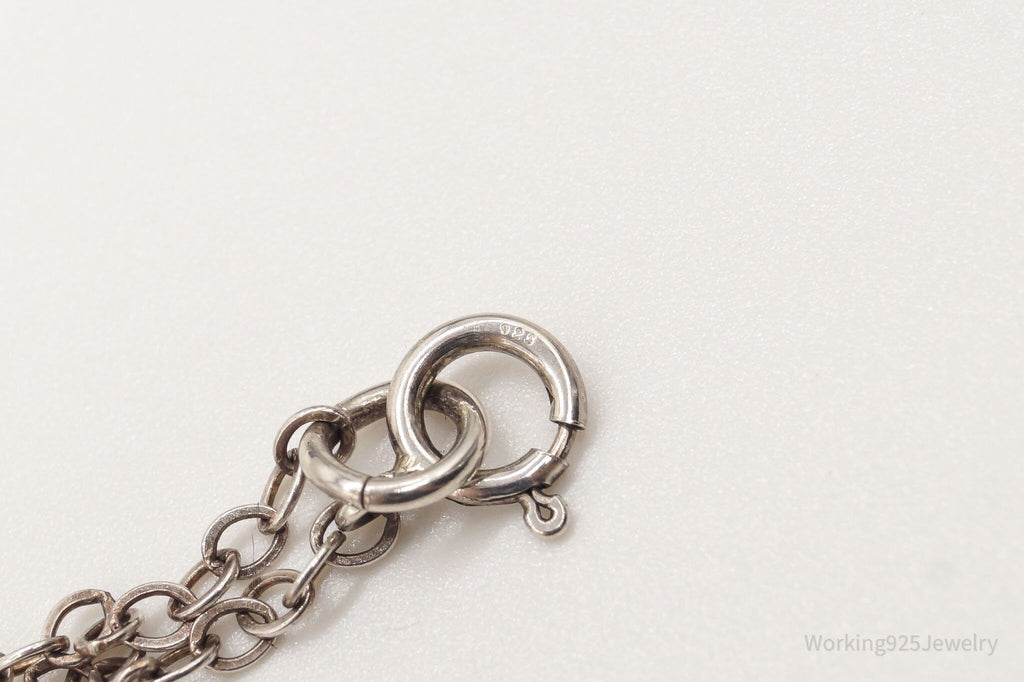 Vintage Large Heart and Flowers Sterling Silver Necklace | Jewelry > Necklaces > Pendants | Wiccan Center