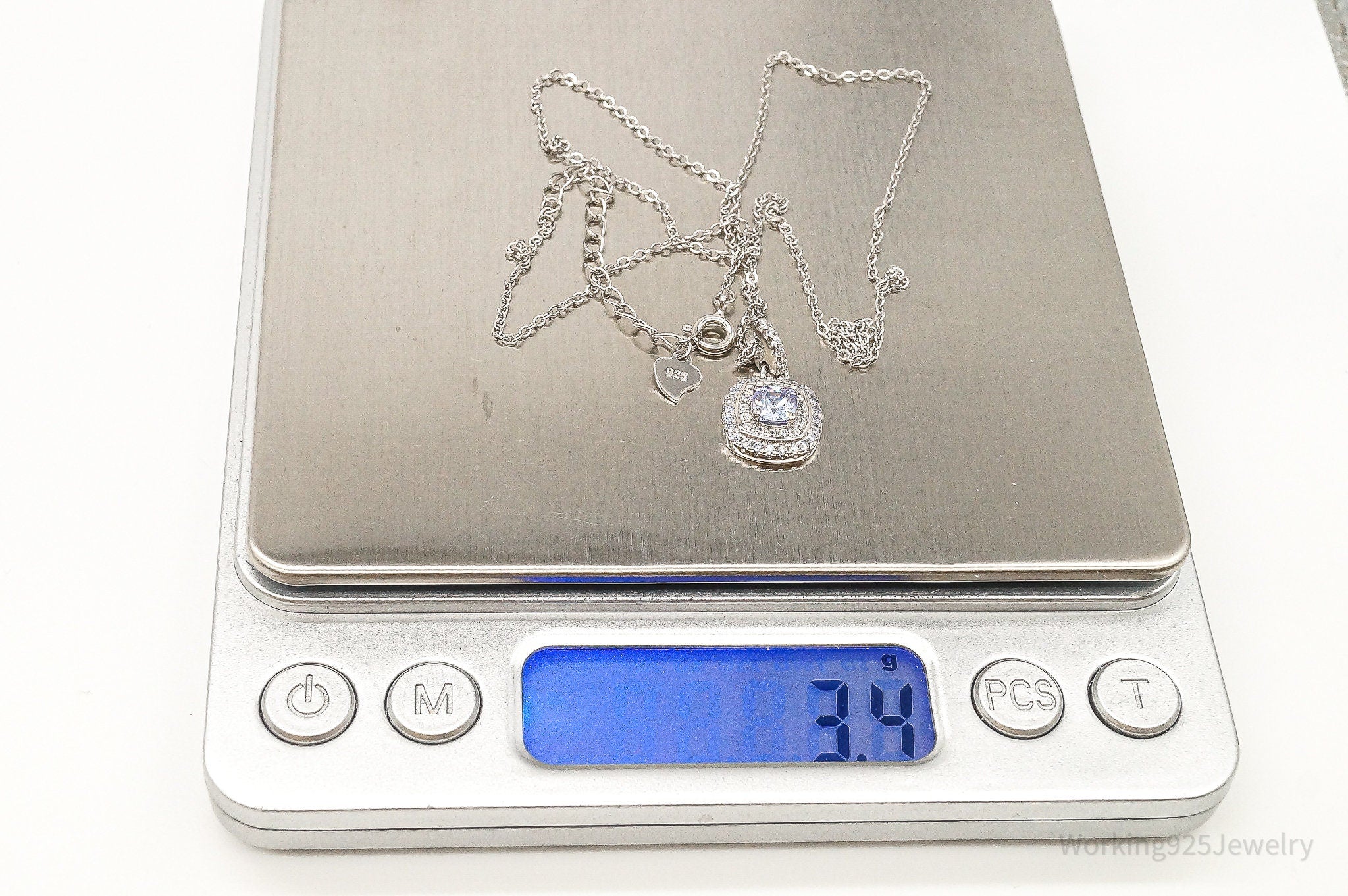 Designer Ryze Cubic Zirconia Sterling Silver Necklace | Jewelry > Necklaces > Pendants | Wiccan Center