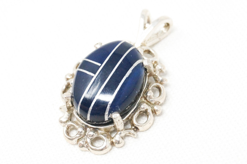 Vintage Designer KABANA Blue Lapis Lazuli Sterling Silver Necklace Pendant | Jewelry > Necklaces > Pendants | Wiccan Center