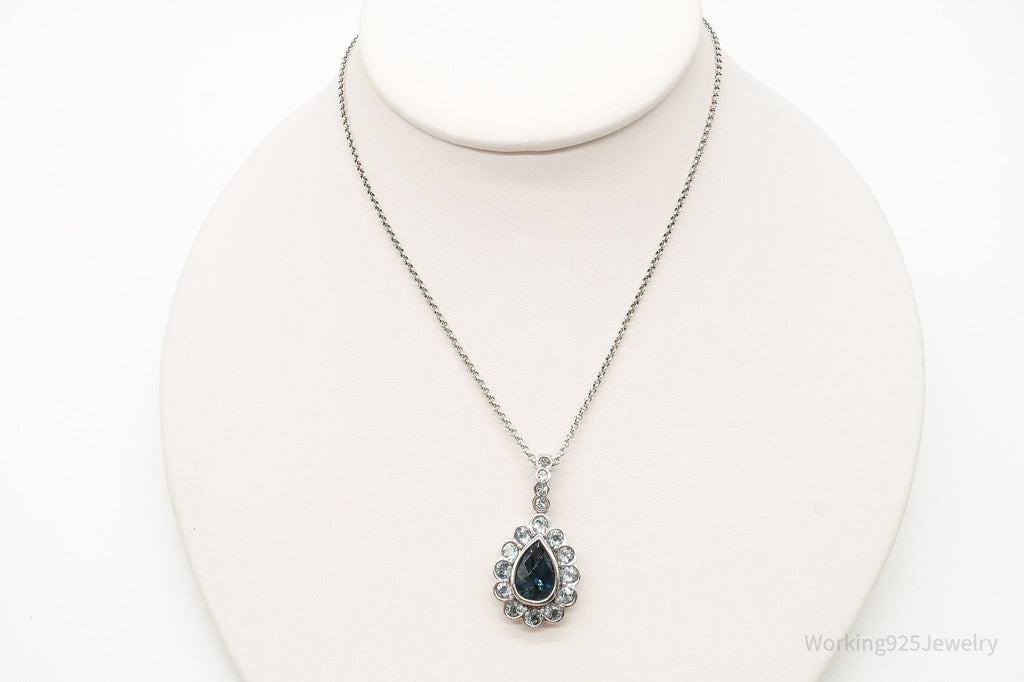 Vintage Blue Topaz Sterling Silver Necklace | Jewelry > Necklaces > Pendants | Wiccan Center