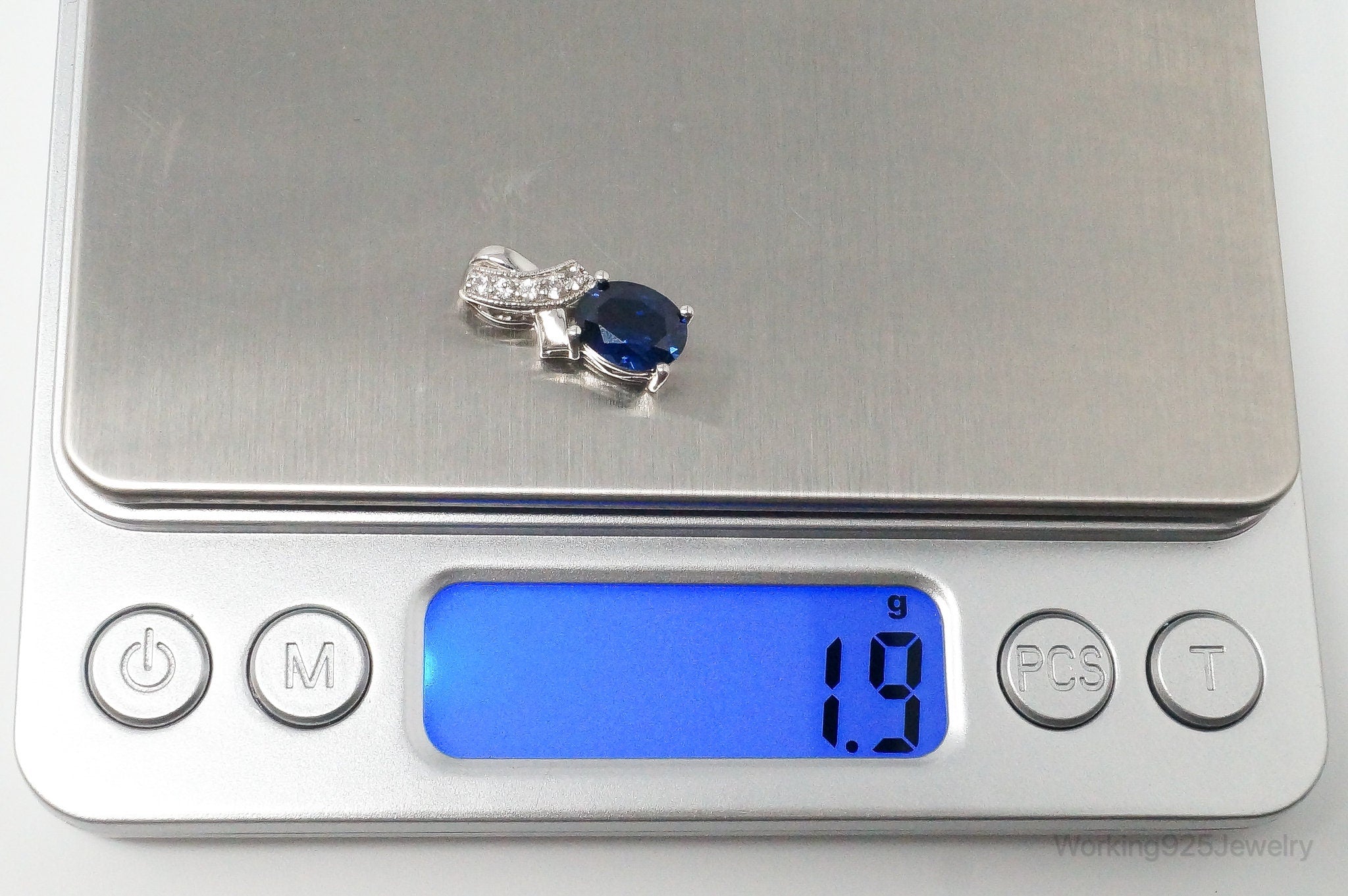 Designer SUN Sapphire Cubic Zirconia Sterling Silver Necklace Pendant | Jewelry > Necklaces > Pendants | Wiccan Center