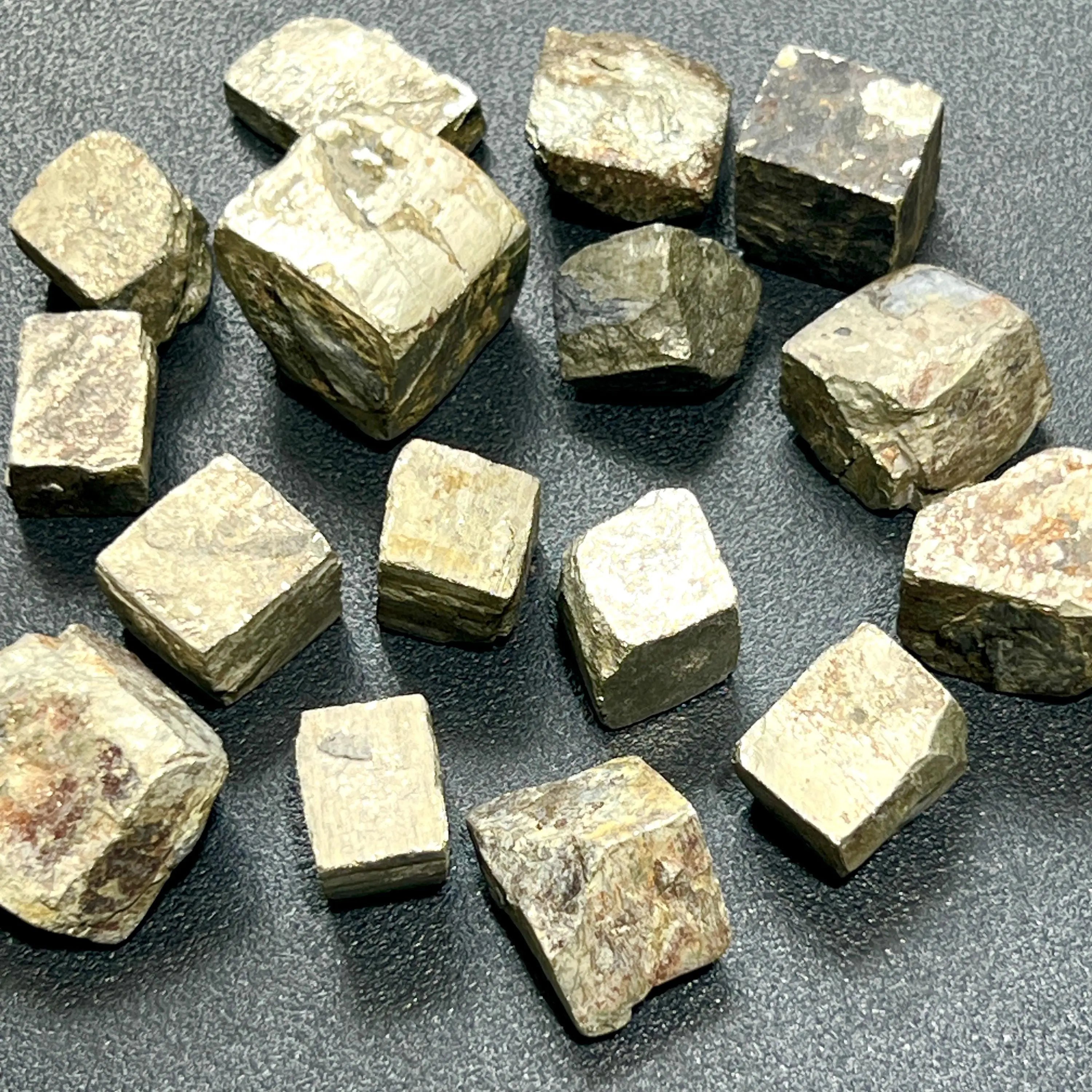 Gold Iron Pyrite Crystal Cubes Rough Raw (By The Piece or Pound) Fools Gold Wholesale | Home & Living > Home Decor > Home Accents > Rocks & Geodes | Wiccan Center