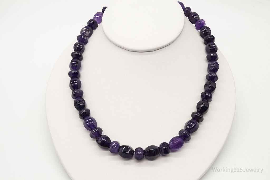 Vintage Desert Rose Trading Amethyst Bead Sterling Silver Necklace 20" | Jewelry > Necklaces > Pendants | Wiccan Center