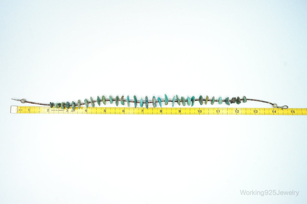 Vintage Native American Turquoise Porcupine Quill Sterling Silver Necklace | Jewelry > Necklaces > Pendants | Wiccan Center