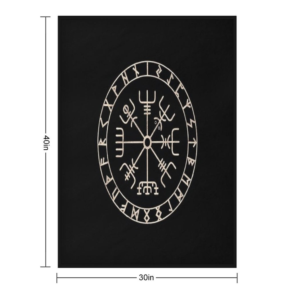 Runic Viking Compass Vegvisir Celtic Comfort Throw Blanket