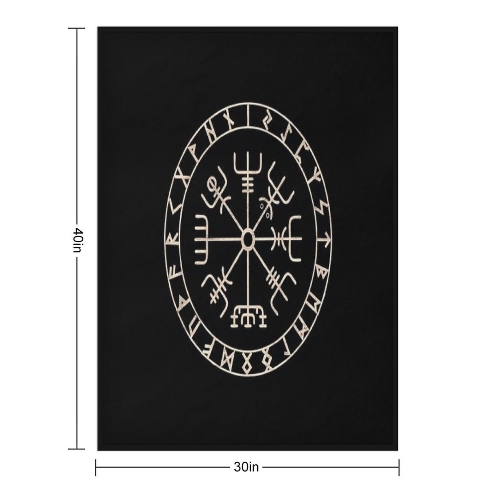 Runic Viking Compass Vegvisir Celtic Comfort Throw Blanket