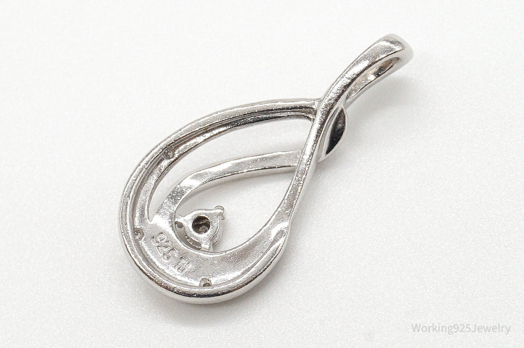Vintage Designer 4 Diamond Sterling Silver Pendant | Jewelry > Necklaces > Pendants | Wiccan Center