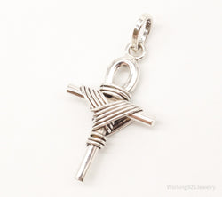 Large Vintage Mexico Wrapped Cross Sterling Silver Pendant | Jewelry > Necklaces > Pendants | Wiccan Center