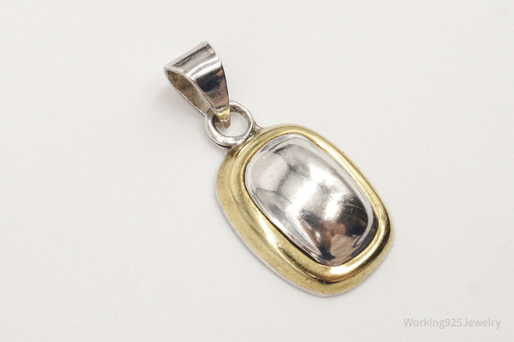 Vintage Mexico Laton Brass Sterling Silver Pendant | Jewelry > Necklaces > Pendants | Wiccan Center