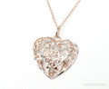 Vintage Rose Gold Vermeil Heart Sterling Silver Necklace - 18 Inch Chain | Jewelry > Necklaces > Pendants | Wiccan Center