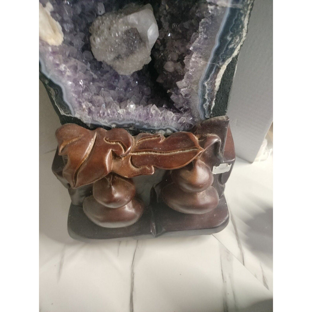 Large Natural Amethyst Geode Quartz Cluster — 31.12 lbs, Statement Specimen | CrystalCloud Company | Geodes & Clusters | Wiccan Center