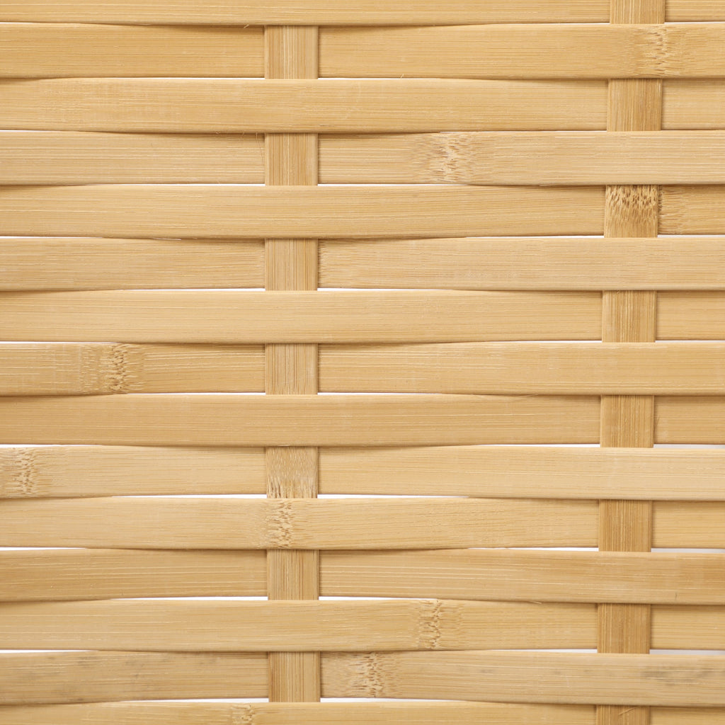 Hand Woven Room Divider, 4 Panel Bamboo Folding Privacy Screen for Home Office, 47.25"x67"x0.75", Natural