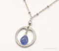 Vintage Violet Crystal Sterling Silver Necklace | Jewelry > Necklaces > Pendants | Wiccan Center
