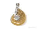 Vintage Nautilus Fossil Shell Sterling Silver Chunky Necklace Pendant | Jewelry > Necklaces > Pendants | Wiccan Center