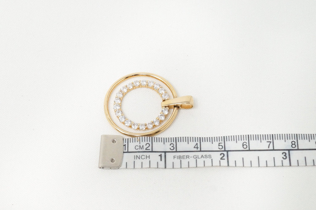 Vtg Designer FAS Gold Vermeil Cubic Zirconia Sterling Silver Necklace Pendant | Jewelry > Necklaces > Pendants | Wiccan Center