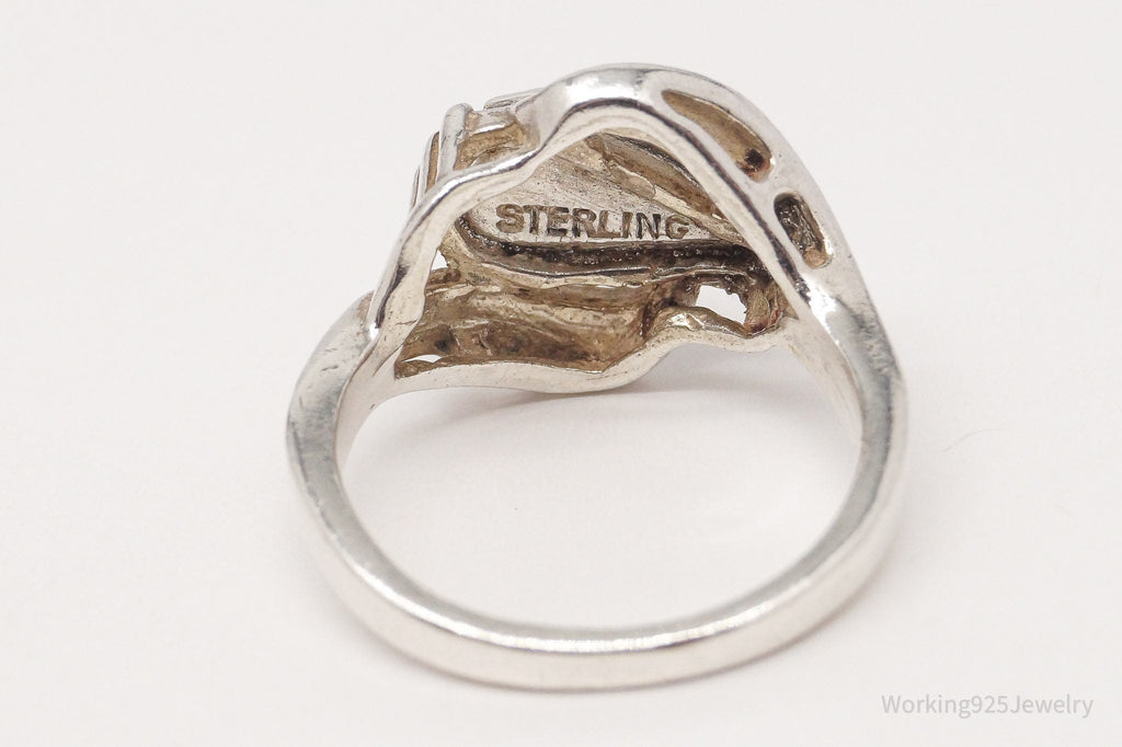 Vintage Mid Century Hematite Sterling Silver Ring - Size 6 | Jewelry > Rings | Wiccan Center