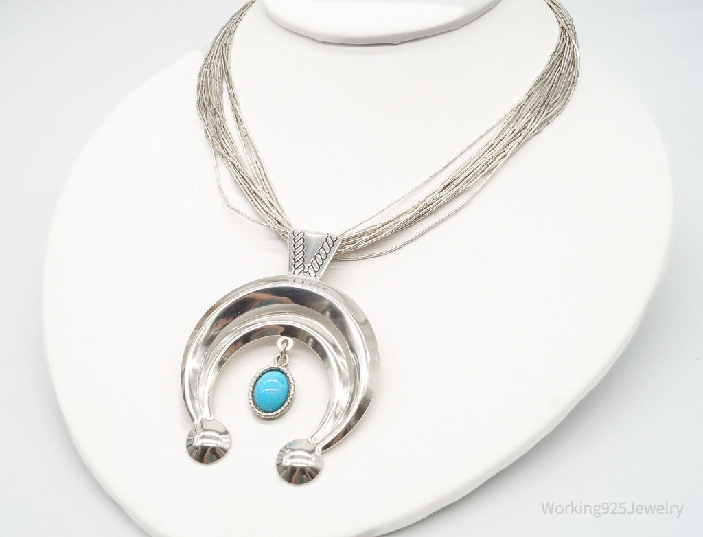Vintage Western Designer Carolyn Pollack Turquoise Sterling Silver Necklace | Jewelry > Necklaces | Wiccan Center