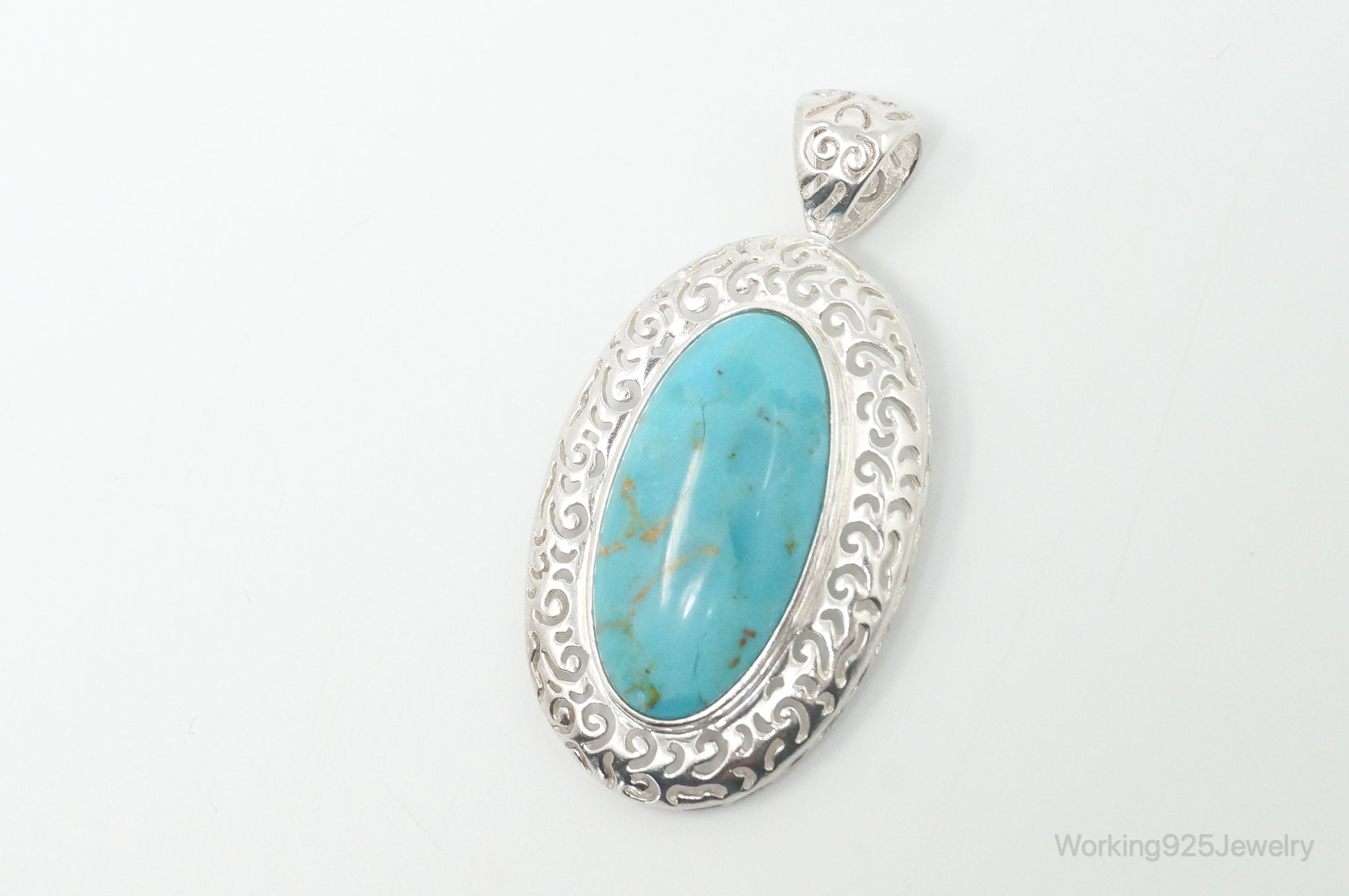 Vintage Desert Rose Trading Co Turquoise Sterling Silver Necklace Pendant | Jewelry > Necklaces > Pendants | Wiccan Center
