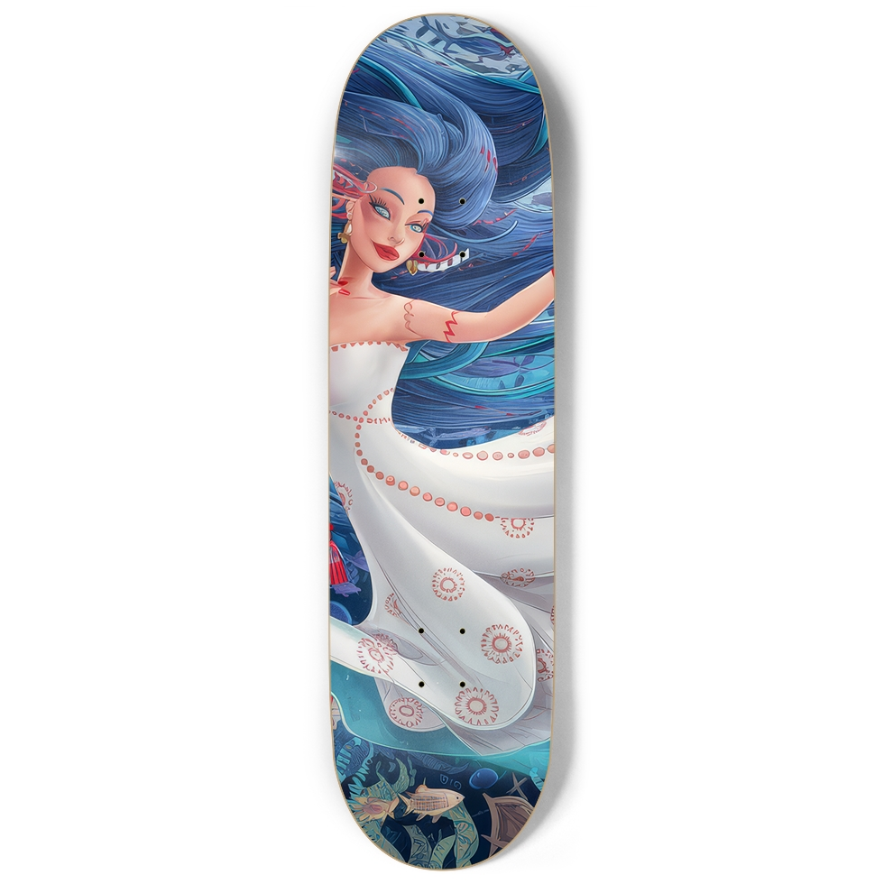 Mermaid Dance Skateboard – Mermaid Art Deck | Skateboard | Wiccan Center