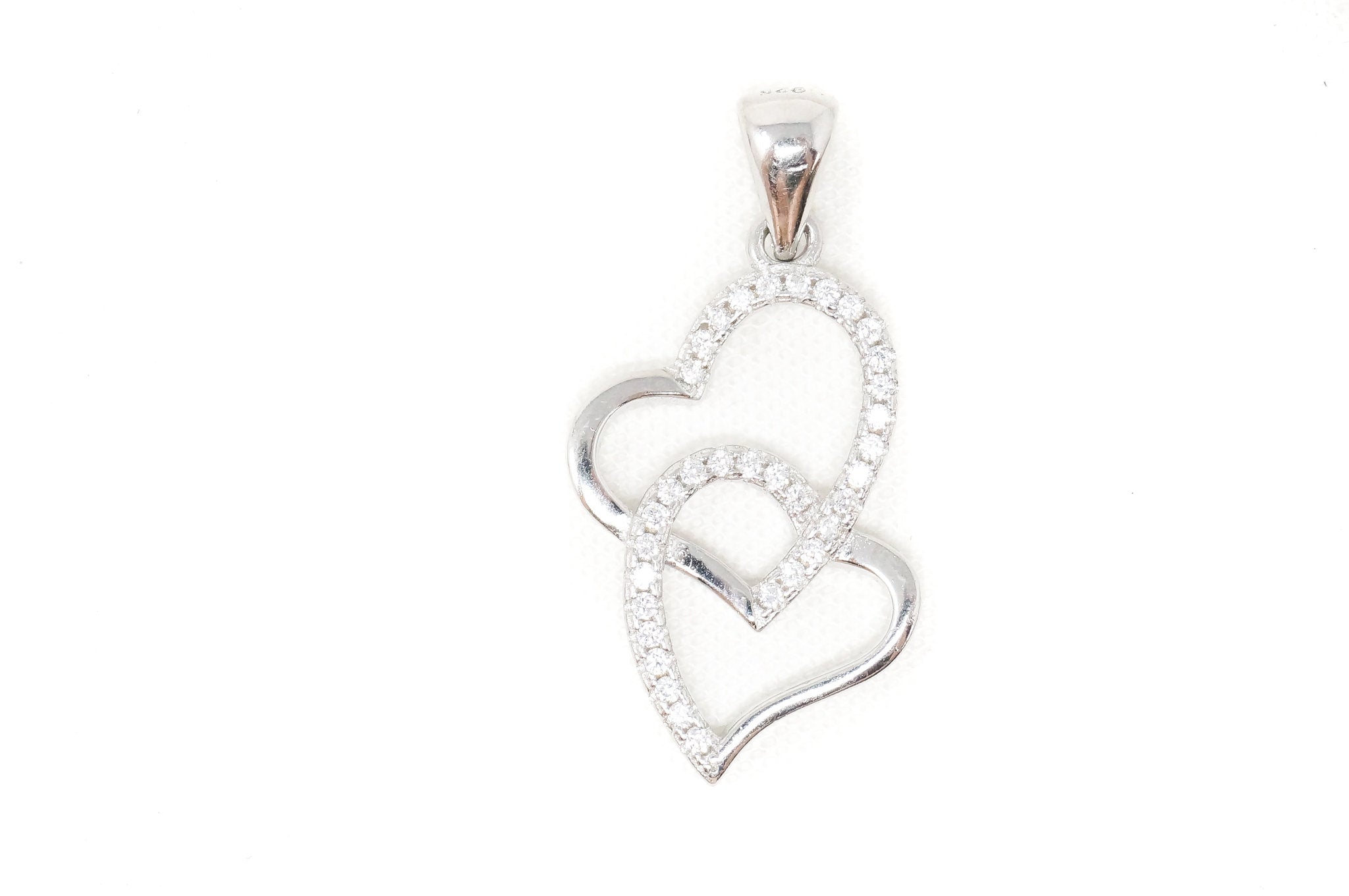 Vintage Open Hearts Forever Link Collection CZ Sterling Silver Necklace Pendant | Jewelry > Necklaces > Pendants | Wiccan Center