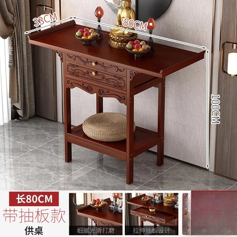 Standing Cabinet Altar – Buddha Table & Home Incense Offering Stand