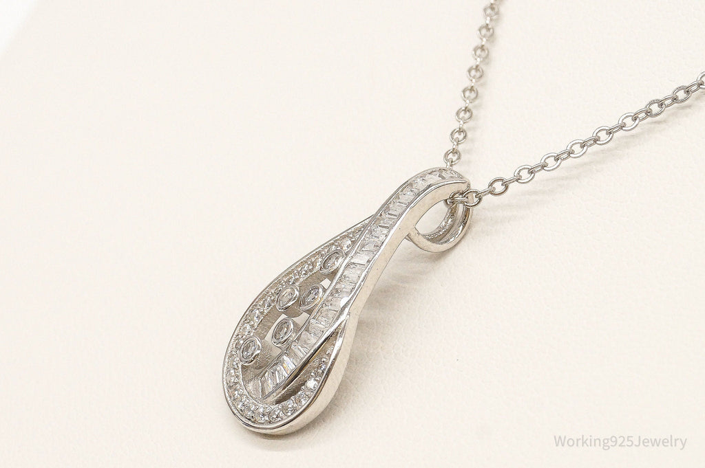 Designer Ryze Cubic Zirconia Sterling Silver Necklace | Jewelry > Necklaces > Pendants | Wiccan Center