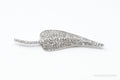 Vintage Cubic Zirconia Leaf Sterling Silver Brooch Pin | Jewelry > Brooches, Pins & Clips | Wiccan Center