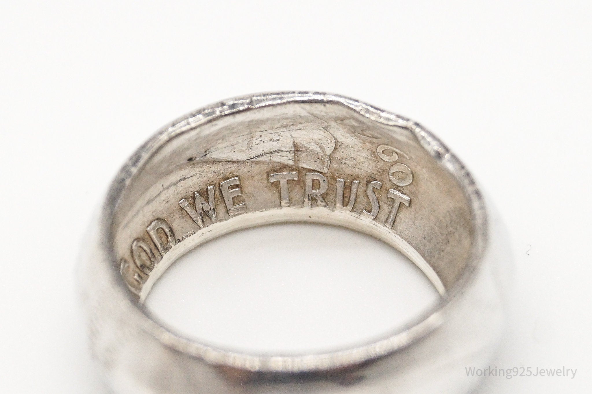 Vintage 1960 Half Dollar Silver Ring - Size 7 | Jewelry > Rings | Wiccan Center