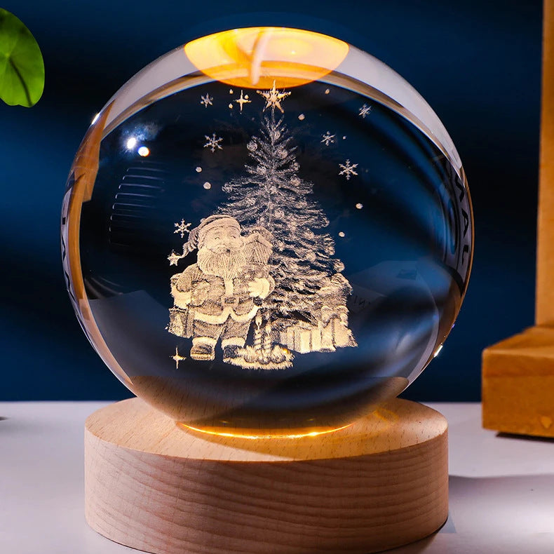 Luminous Starry Sky And Planets Moon Moon Crystal Ball Small Night Lamp Projection Ambience Light Creative Gift New Strange Gift | 0 | Wiccan Center