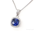 Blue Lab Sapphire Cubic Zirconia Sterling Silver Necklace | Jewelry > Necklaces > Pendants | Wiccan Center