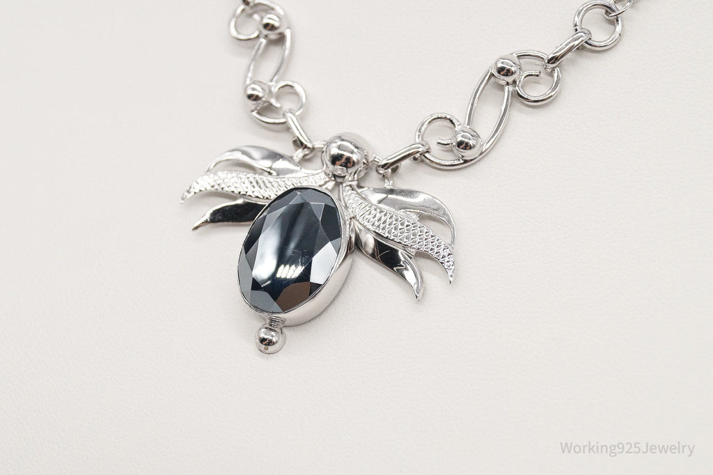 Antique Hematite Sterling Silver Filigree Necklace | Jewelry > Necklaces > Pendants | Wiccan Center